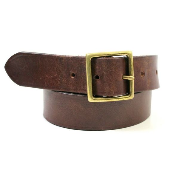 Eddie Bauer SADDLE BROWN GENUINE LEATHER 1.25"Wd CASUAL MEN'S BELT Sz 36/90 (F88 - Picture 6 of 11